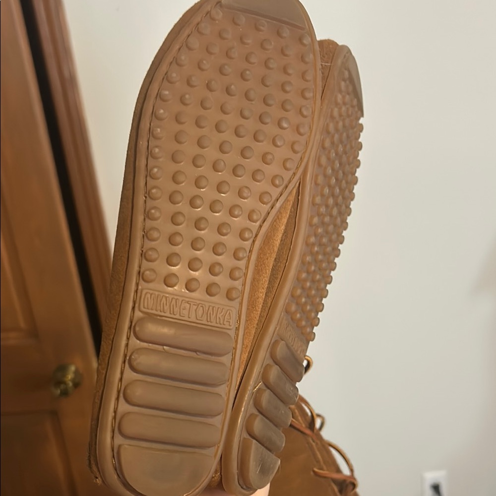 Minnetonka Tan Suede Lace-Up Boots - Picture 4 of 4